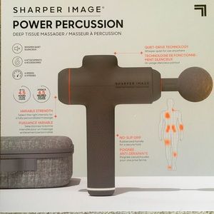 Sharper Image Power Percussion Deep Tissue Massager with 6 attachments & Case